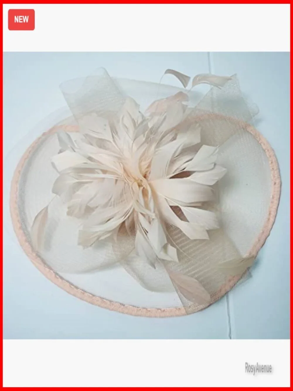 Vintage Derby Fascinator Headband Hat with Feathers for Tea Parties